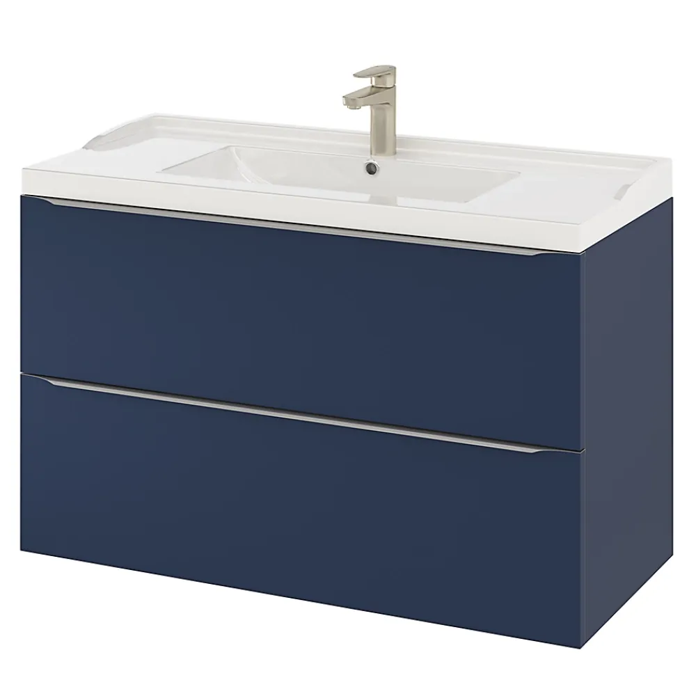 Plan Simple Vasque|GoodHome Plan vasque blanc Lana 100 cm
