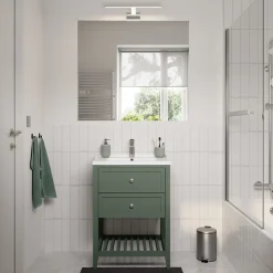 Plan Simple Vasque|GoodHome Plan vasque blanc Lana 60 cm