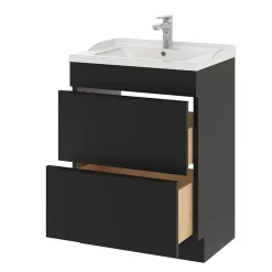 Plan Simple Vasque|GoodHome Plan vasque blanc Lana 60 cm