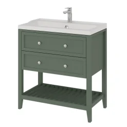 GoodHome Plan vasque blanc Lana 80 cm