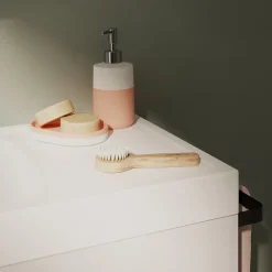GoodHome Plan vasque blanc satin en résine l.80,4 x P.36,2 cm, Maza