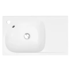 Plan Simple Vasque|GoodHome Plan vasque blanc satin en résine l.60,4 x P.36,2 cm, Maza