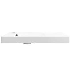 Plan Simple Vasque|GoodHome Plan vasque blanc satin en résine l.60,4 x P.36,2 cm, Maza