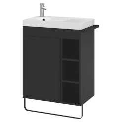 Plan Simple Vasque|GoodHome Plan vasque blanc satin en résine l.60,4 x P.36,2 cm, Maza