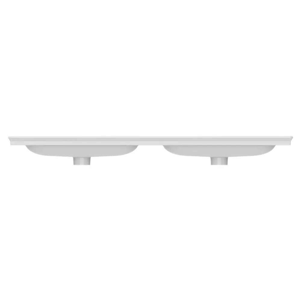 Plan Double Vasque|GoodHome Plan vasque double blanc en céramique l.120 cm, Endell