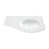 Plan vasque droit en verre l.104 cm, Vague