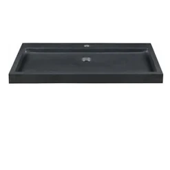 Plan Simple Vasque|Cooke & Lewis Plan vasque en pierre noire 90 cm, Harmon
