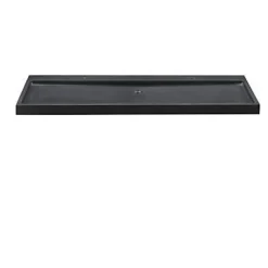 Plan Double Vasque| Plan vasque en pierre noire 140 cm, Cooke & Lewis Harmon