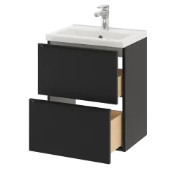 Plan Simple Vasque|GoodHome Plan vasque faible profondeur blanc Nira 50 cm