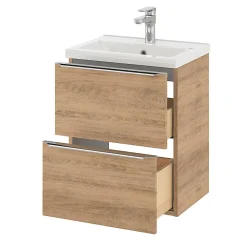Plan Simple Vasque|GoodHome Plan vasque faible profondeur blanc Nira 50 cm