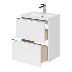 Plan Simple Vasque|GoodHome Plan vasque faible profondeur blanc Nira 50 cm
