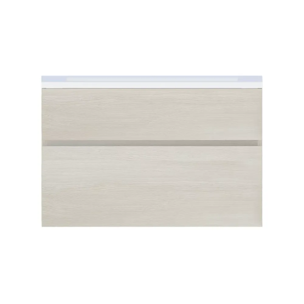 Cooke & Lewis Plan vasque faible profondeur l.90 cm blanc en résine, Calao