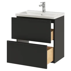 GoodHome Plan vasque faible profondeur blanc Nira 60 cm