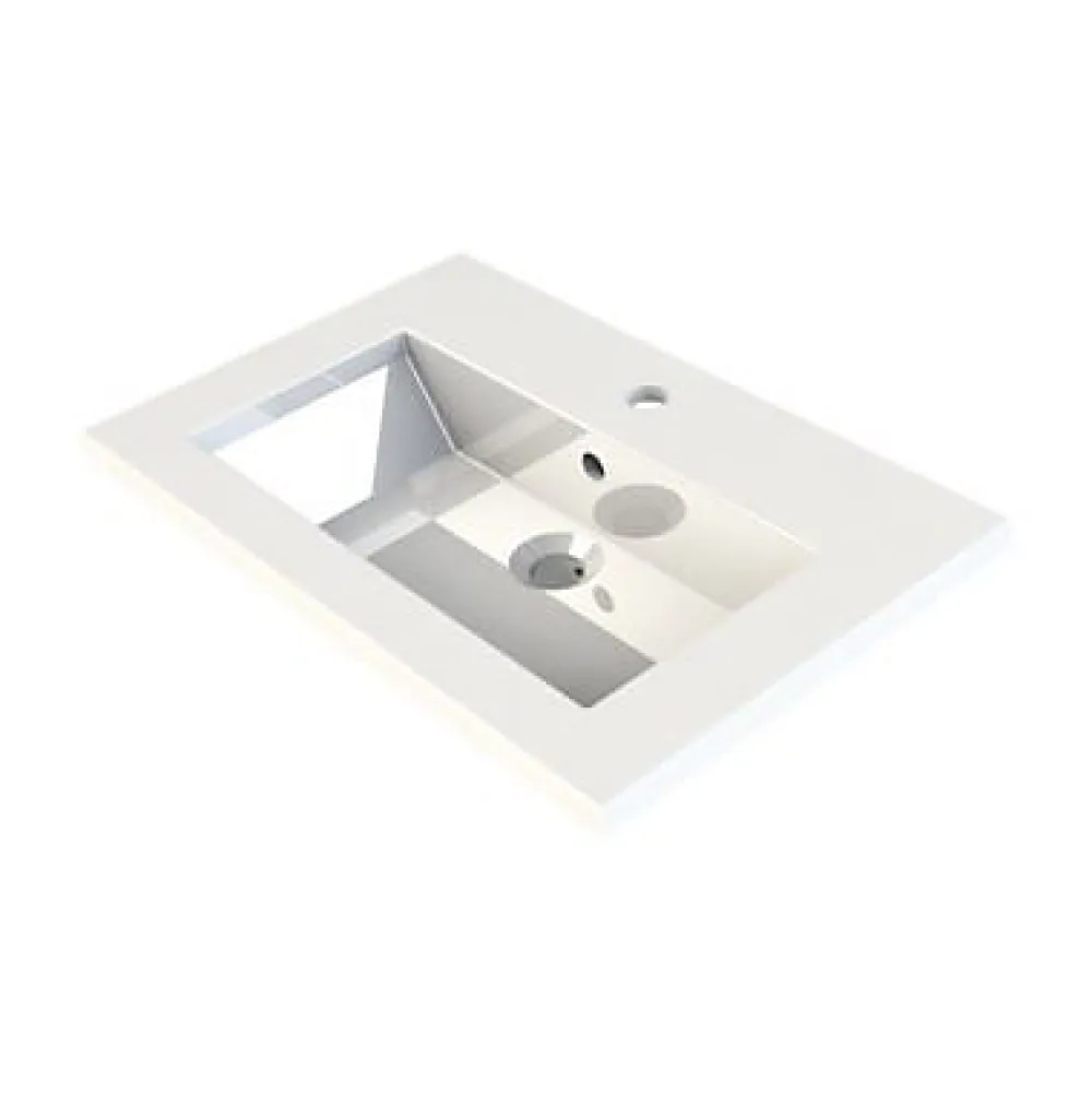 Plan Simple Vasque|Cooke & Lewis Plan vasque faible profondeur l.60 cm blanc en résine, Calao