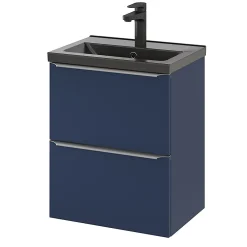 Plan Simple Vasque|GoodHome Plan vasque faible profondeur noir Nira 50 cm