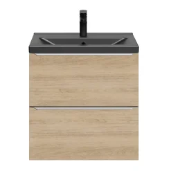 Plan Simple Vasque|GoodHome Plan vasque faible profondeur noir Nira 60 cm