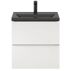 Plan Simple Vasque|GoodHome Plan vasque faible profondeur noir Nira 60 cm