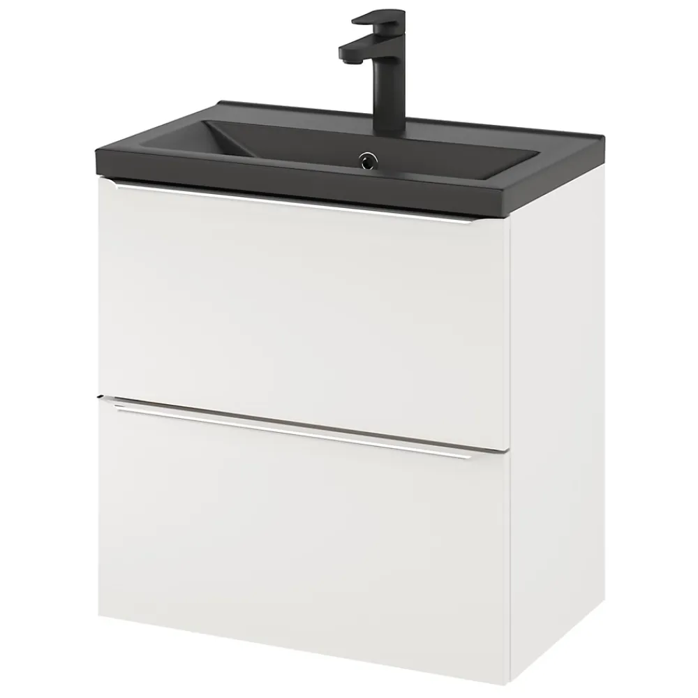 Plan Simple Vasque|GoodHome Plan vasque faible profondeur noir Nira 60 cm