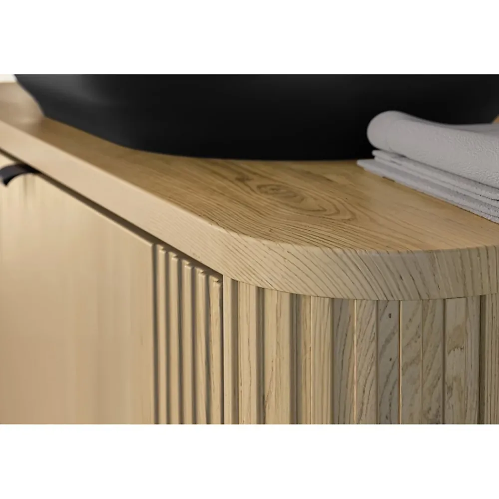 Plan Double Vasque|Meublorama Plan vasque KORI 100 cm chene clair Accessoire pour meuble sous vasque