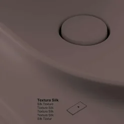 Poalgi Plan vasque lavabo résine Wraitom 100x46 cm marron tundra série Bül
