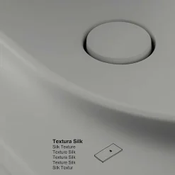 Poalgi Plan vasque lavabo résine Wraitom 120x46 cm gris humo série Bül