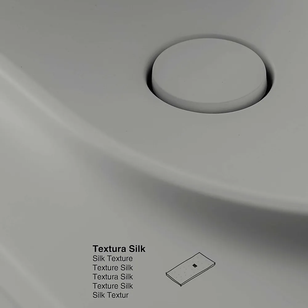 Poalgi Plan vasque lavabo résine Wraitom 120x46 cm gris humo série Bül