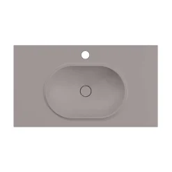 Plan Simple Vasque|Poalgi Plan vasque lavabo résine Wraitom 120x46 cm gris concret série Bül