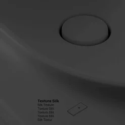 Poalgi Plan vasque lavabo résine Wraitom 80x46 cm noir antracita série Bül