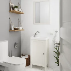 Plan Vasque Lave-Mains|GoodHome Plan vasque lave-mains blanc Lana L. 44,7 x H. 14,2 x P. 30,7 cm