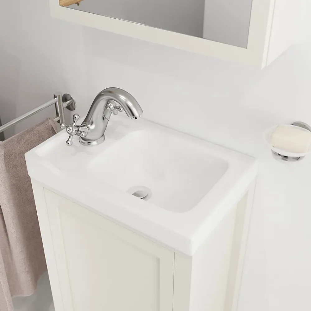 Plan Vasque Lave-Mains|GoodHome Plan vasque lave-mains blanc Lana L. 44,7 x H. 14,2 x P. 30,7 cm