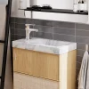 Plan Vasque Lave-Mains|Homesight Plan vasque lave-mains en céramique l.44,2 x H.5 x P.23,2 cm, effet marbre blanc,