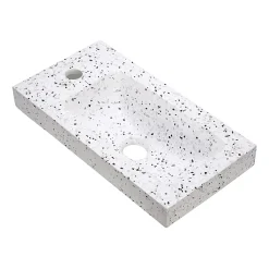 Plan Vasque Lave-Mains|Homesight Plan vasque lave-mains l.44,2 x H.5 x P.23,2 cm , terrazzo,