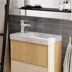 Plan Vasque Lave-Mains|Homesight Plan vasque lave-mains l.44,2 x H.5 x P.23,2 cm , terrazzo,