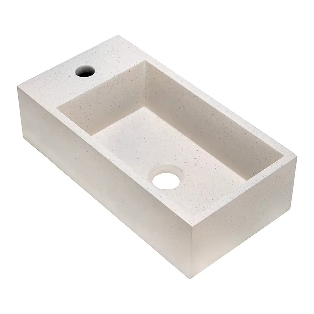 Plan Vasque Lave-Mains|Homesight Plan vasque lave-mains l.44,2 x H.12 x P.23,2 cm, béton moucheté,