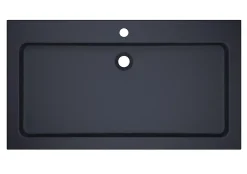 Plan vasque noir en résine l.90 cm, Cooke & Lewis Harmon