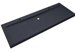 Plan vasque noir en résine l.140 cm, Cooke & Lewis Harmon