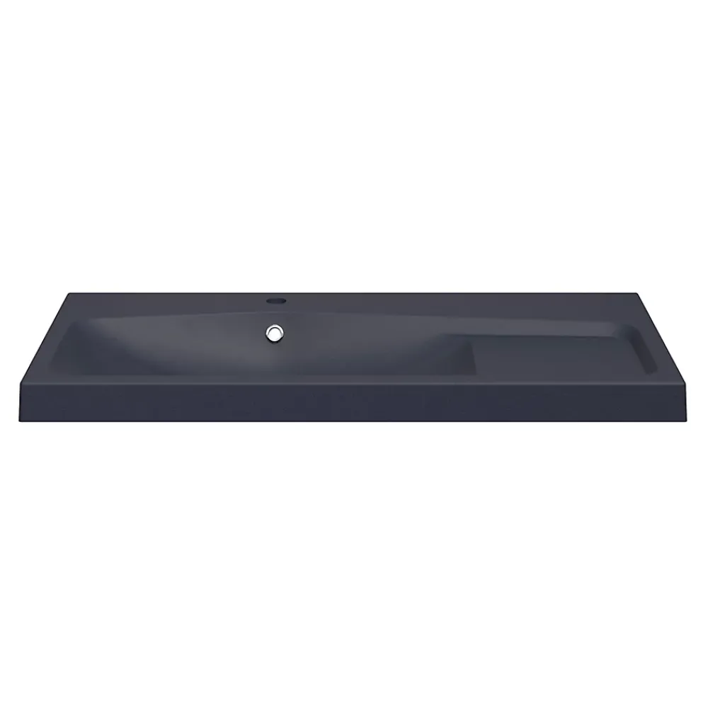 Plan Simple Vasque|GoodHome Plan vasque noir en résine l.100 cm Mila