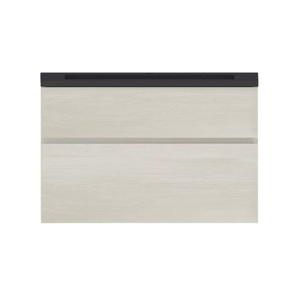 Plan vasque noir en résine l.90 cm, Calao