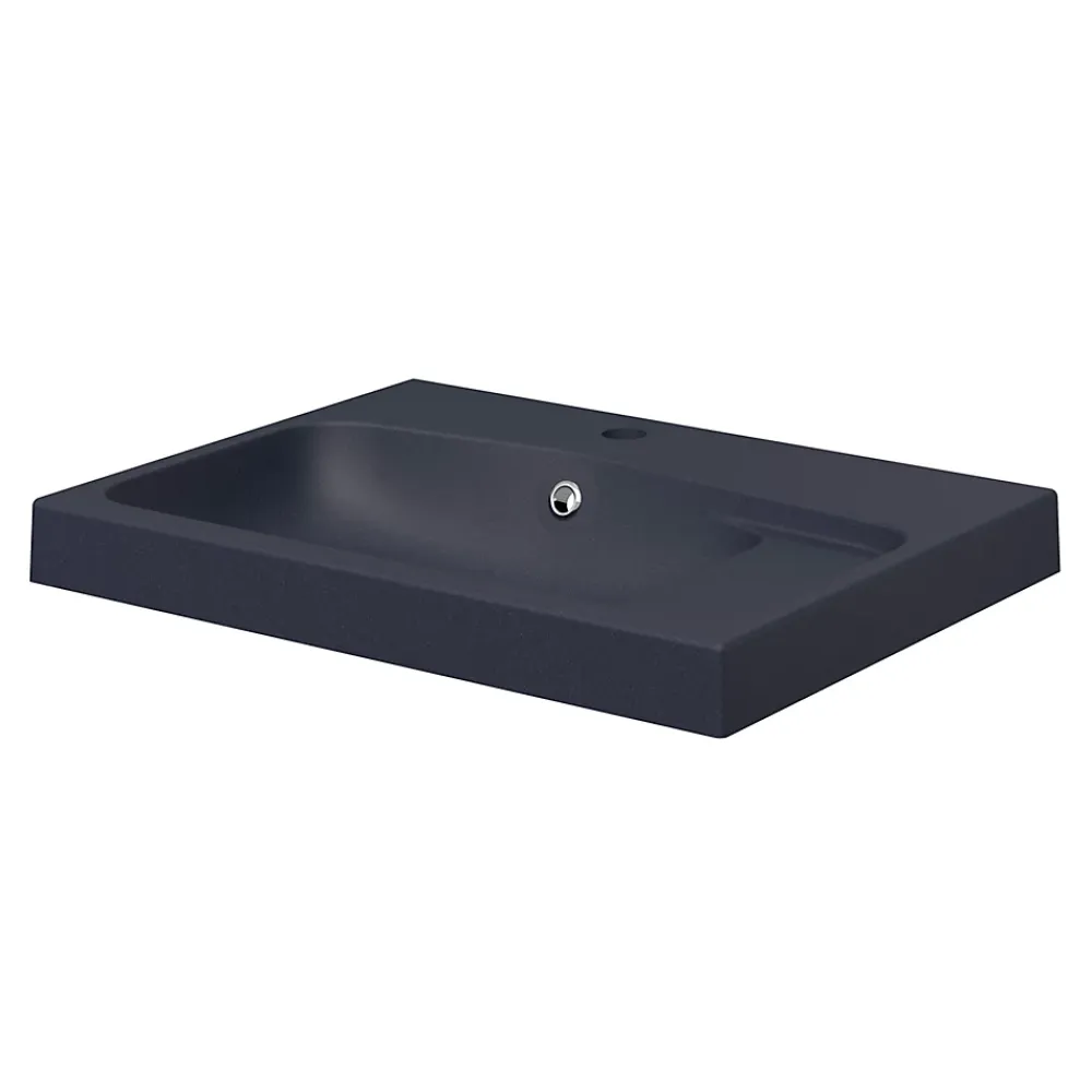 Plan Simple Vasque|GoodHome Plan vasque noir en résine l.60 cm Mila