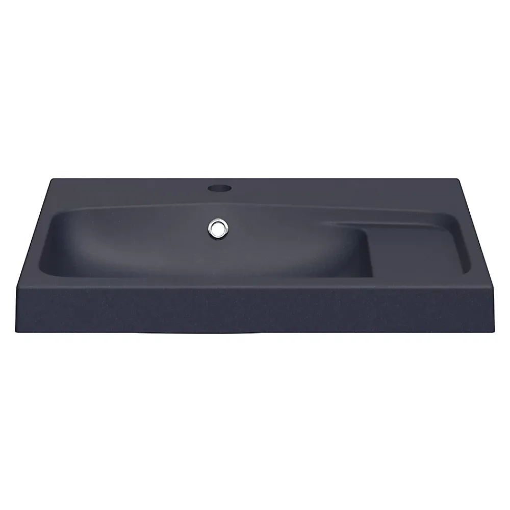 Plan Simple Vasque|GoodHome Plan vasque noir en résine l.60 cm Mila