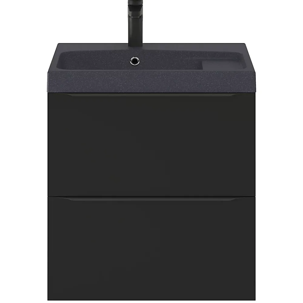 Plan Simple Vasque|GoodHome Plan vasque noir en résine l.60 cm Mila