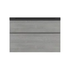 Plan vasque noir en résine faible profondeur l.90 cm, Calao