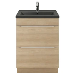 GoodHome Plan vasque noir Nira 60 cm