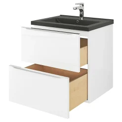 GoodHome Plan vasque noir Nira 60 cm