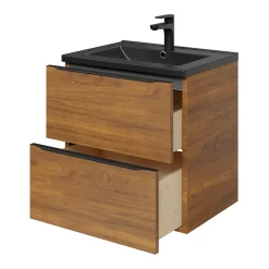 GoodHome Plan vasque noir Nira 60 cm