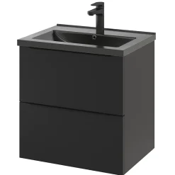 GoodHome Plan vasque noir Nira 60 cm