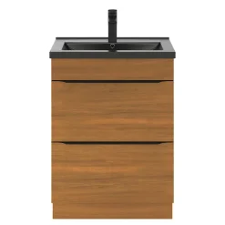 GoodHome Plan vasque noir Nira 60 cm