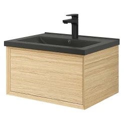 GoodHome Plan vasque noir Nira 60 cm