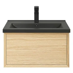GoodHome Plan vasque noir Nira 60 cm