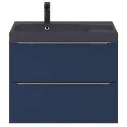 GoodHome Plan vasque noir Mila 80 cm